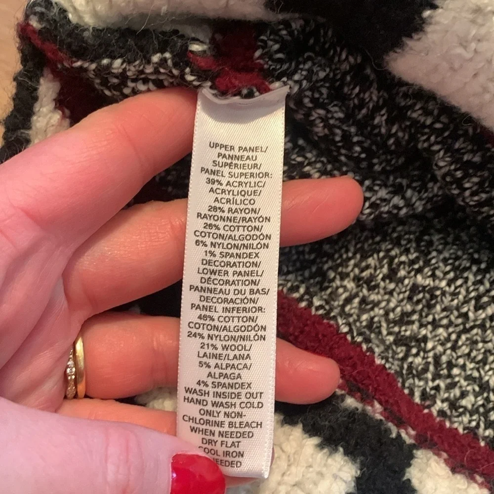 LOFT Turtleneck Drop Shoulder Oversized Marbled Sweater Tunic Women’s XS/S - Picture 11 of 16